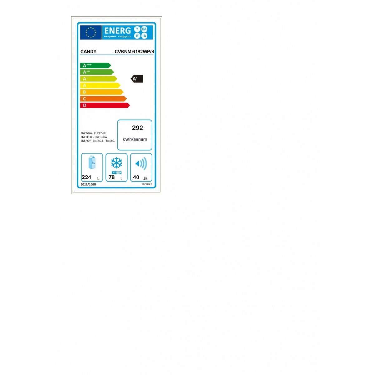 candy frigorifero con congelatore libera installazione candy cvbnm 6182wps classe f ean 8059019021751
