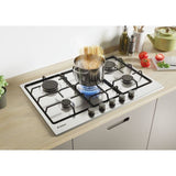 candy piano cottura a gas chw7x idea 5 fuochi 75 cm colore inox lxp 74x51 con griglie lavabili in lavastoviglie 33801969 ean 8016361966857