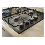 candy piano cottura candy chw6lbb 4 fuochi l595xp51 pannello comandi laterale nero ean 8016361966932