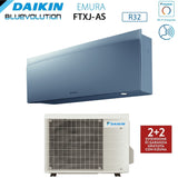 daikin climatizzatore condizionatore daikin bluevolution inverter serie emura silver iii 9000 btu ftxj25as r 32 wi fi integrato classe a garanzia italiana novita