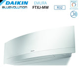 daikin climatizzatore condizionatore daikin bluevolution inverter serie emura white 9000 btu ftxj25mw r 32 wi fi integrato classe a garanzia italiana ean 8059657001290