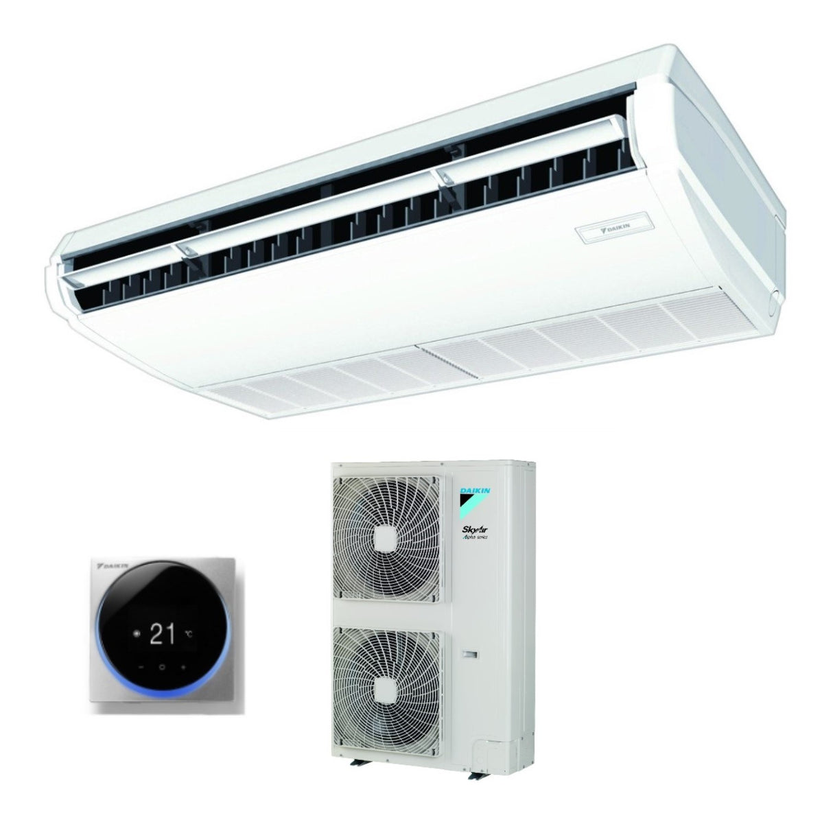 daikin climatizzatore condizionatore daikin pensile a soffitto dc inverter 36000 btu fha100a monofase r 32 wi fi optional con comando a filo