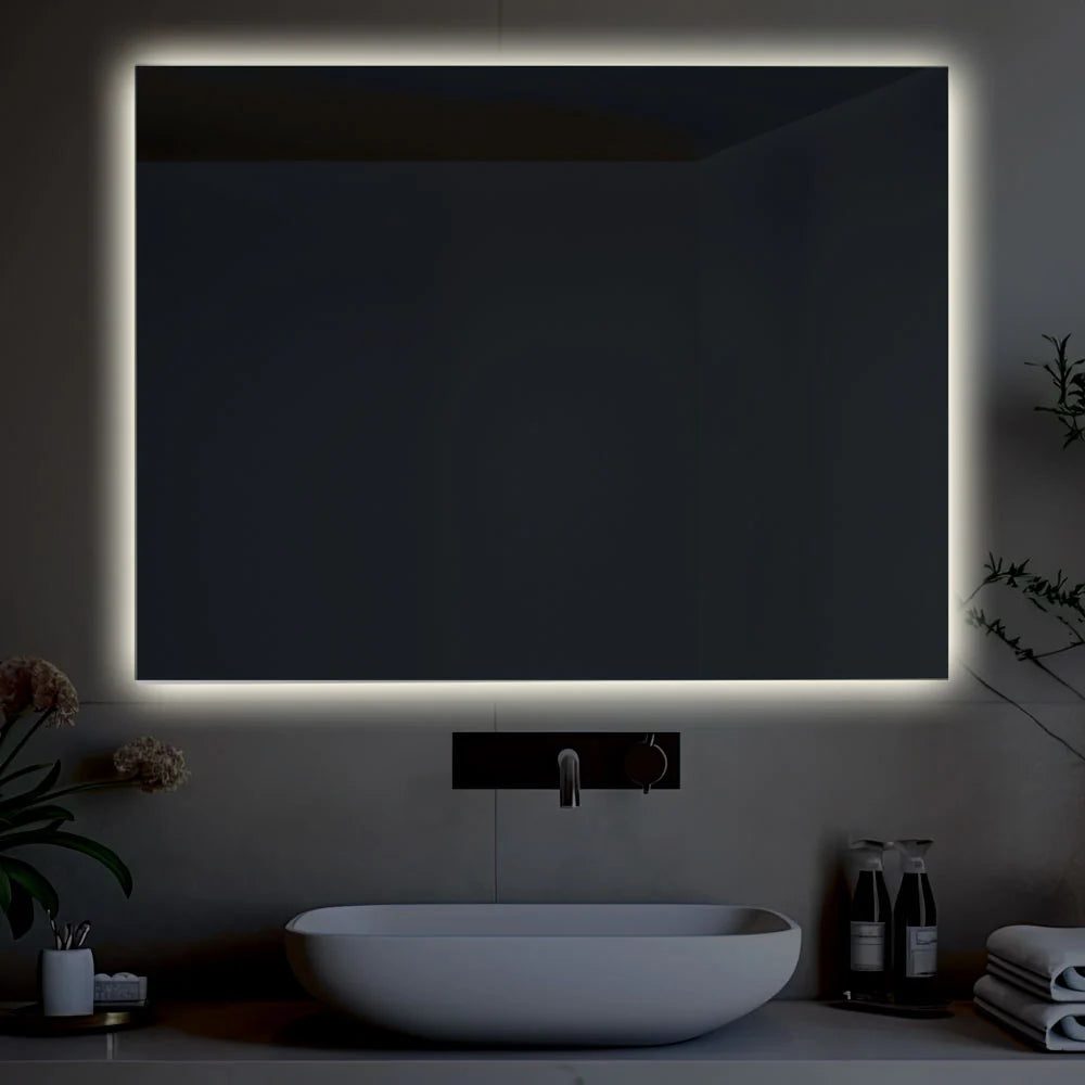 divina garden specchio da bagno retroilluminato reversibile aurora led 70x80