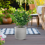 divina garden vaso in resina da esterno interno per piante cilindro di design d 35x34h raffaello beige ean 8056157809029