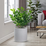 divina garden vaso in resina da esterno interno per piante tondo cilindrico di design d 36x35h modigliani beige ean 8056157808930