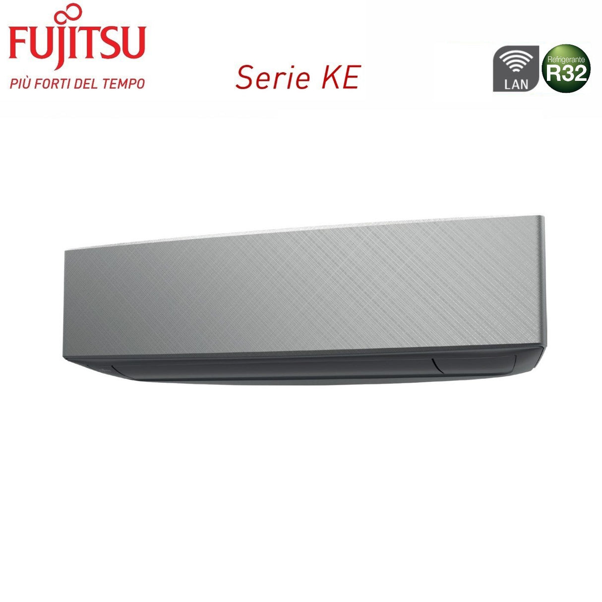 fujitsu unita interna a parete fujitsu serie ke silver 7000 btu asyg07ketf b r 32 wi fi integrato colore argento