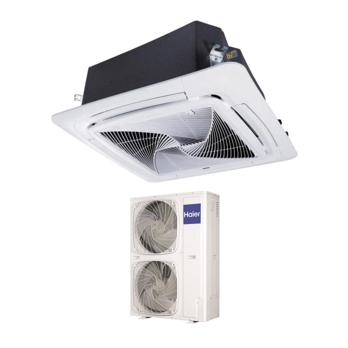 haier climatizzatore condizionatore haier cassetta 90x90 round flow 60000 btu abh160k1erg trifase r 32 wi fi optional con pannello no sensor incluso nessun comando