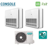 hisense climatizzatore condizionatore hisense dual split console 1212 con 3amw62u4rjc r 32 wi fi optional telecomando di serie incluso 1200012000