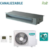 hisense climatizzatore condizionatore hisense inverter canalizzato canalizzabile 36000 btu aud105ux4shh3 auw105u4ra4 r 32 con telecomando di serie e cablato