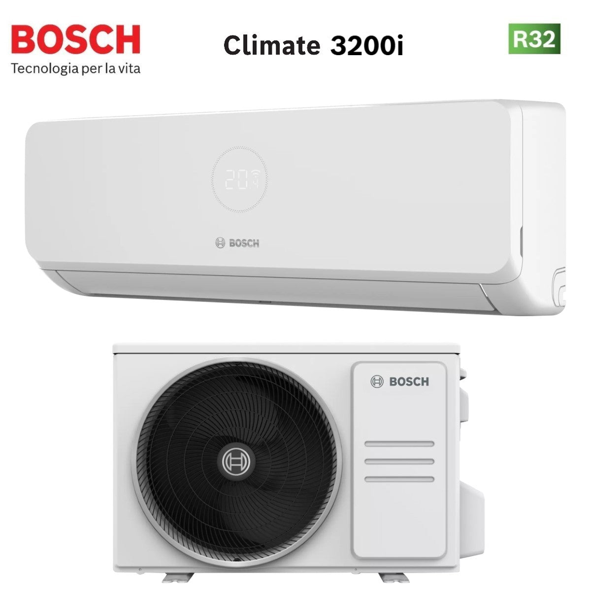 junkers bosch condizionatore bosch climate 3200i 9000 btu cl3200i set 25 we r 32 wi fi optional