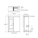 la nordica termostufa a pellet la nordica extraflame modello virna idro 155 kw colore bordeaux new ean 8055776918396