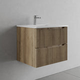 legnox consolle bagno legnox rigo 80 cm rovere con 2 cassetti lavabo specchio e lampada