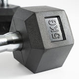 manubri da palestra nilox nxdumbbell5 5 kg cad.1 con rivestimento in gomma impugnatura acciaio ean 8054320845829