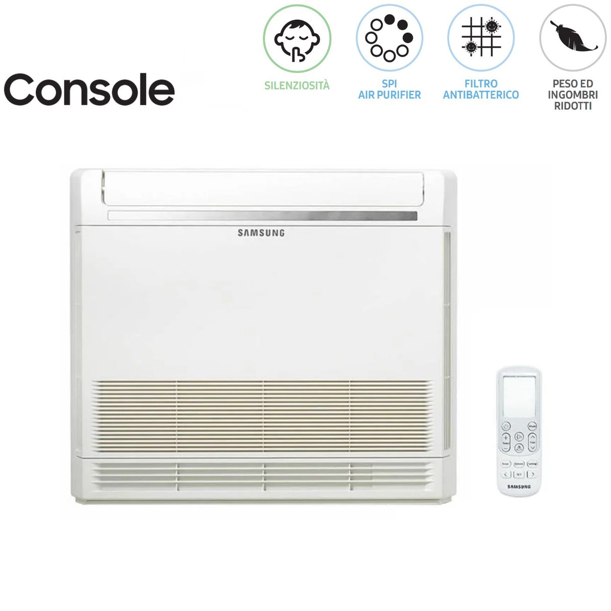 samsung climatizzatore condizionatore samsung dual split inverter console 912 con aj050txj2kgeu r 32 900012000 con telecomando incluso novita