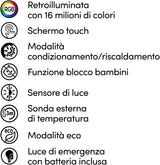 beghelli area occasioni cronotermostato smart beghelli dom e con display touch e placca luminosa wi fi 60048