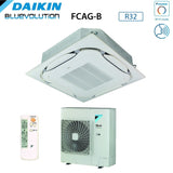 daikin climatizzatore condizionatore daikin bluevolution a cassetta round flow 36000 btu fcag100b azas100mv1 r 32 wi fi optional con griglia standard inclusa