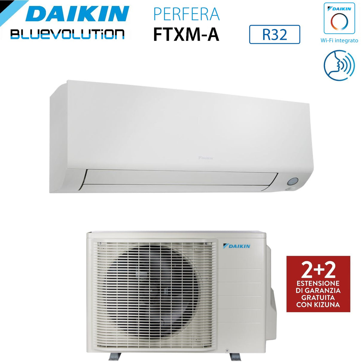 daikin climatizzatore condizionatore daikin bluevolution inverter serie perfera all season 9000 btu ftxm25a r 32 wi fi integrato garanzia italiana