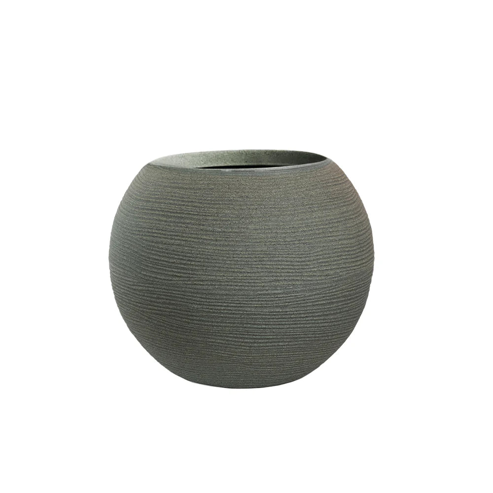 divina garden vaso in resina da esterno interno per piante tondo a sfera di design d 40x33h botticelli verde ean 8056157808985