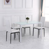easycomfort easycomfort set 4 sedie imbottite stile moderno in metallo e tessuto bianco