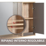 easycomfort easycomfort armadietto pensile per bagno con anta a specchio grigio e rovere ean 8054111842907