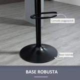 easycomfort easycomfort set 2 sgabelli da bar con schienale e poggiapiedi girevoli con altezza regolabile grigio