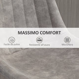 easycomfort easycomfort set 2 sgabelli da bar con schienale poggiapiedi e altezza regolabile stile industriale grigio