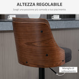 easycomfort easycomfort set 2 sgabelli da bar girevoli ad altezza regolabile per cucina e soggiorno 47 5x50x93 5 116 cm nero e noce