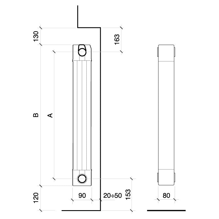 fondital radiatore termosifone in alluminio fondital garda s90 da 3 a 6 elementi interasse 1400 mm