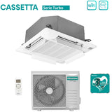 hisense climatizzatore condizionatore hisense inverter a cassetta serie turbo 24000 btu act71ur4rjc8 auw71u4rk8 r 32 wi fi optional classe aa con telecomando e pannello incluso