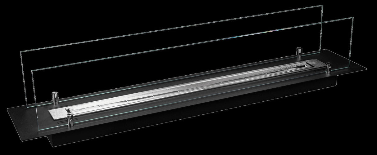 divina fire bruciatore per camino a bioetanolo biocamino in acciaio con vetri da 100 cm ean 8056157806066