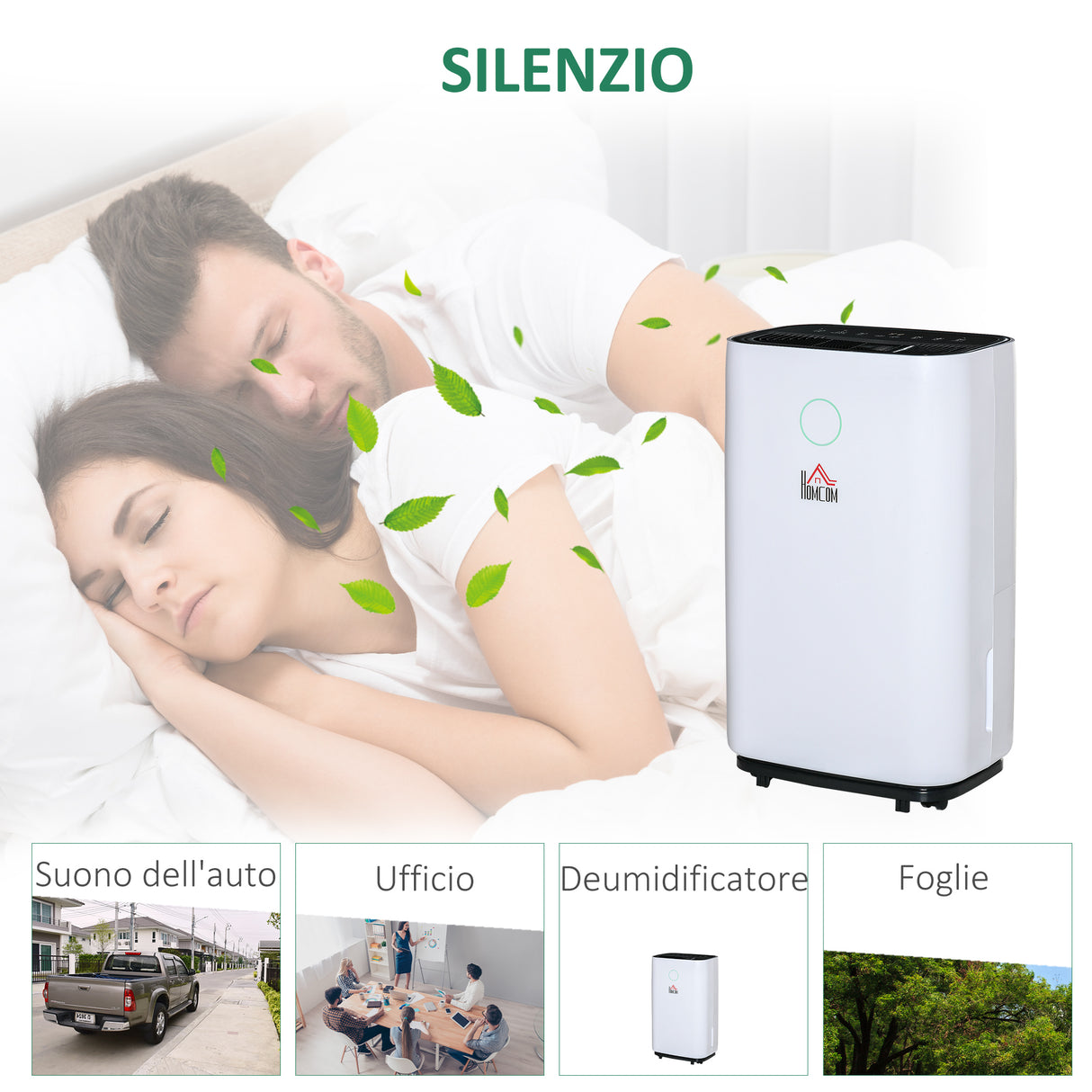 easycomfort easycomfort deumidificatore da 20l 3 modalita e 2 velocita timer 24h design silenzioso 33.5x23x57cm bianco