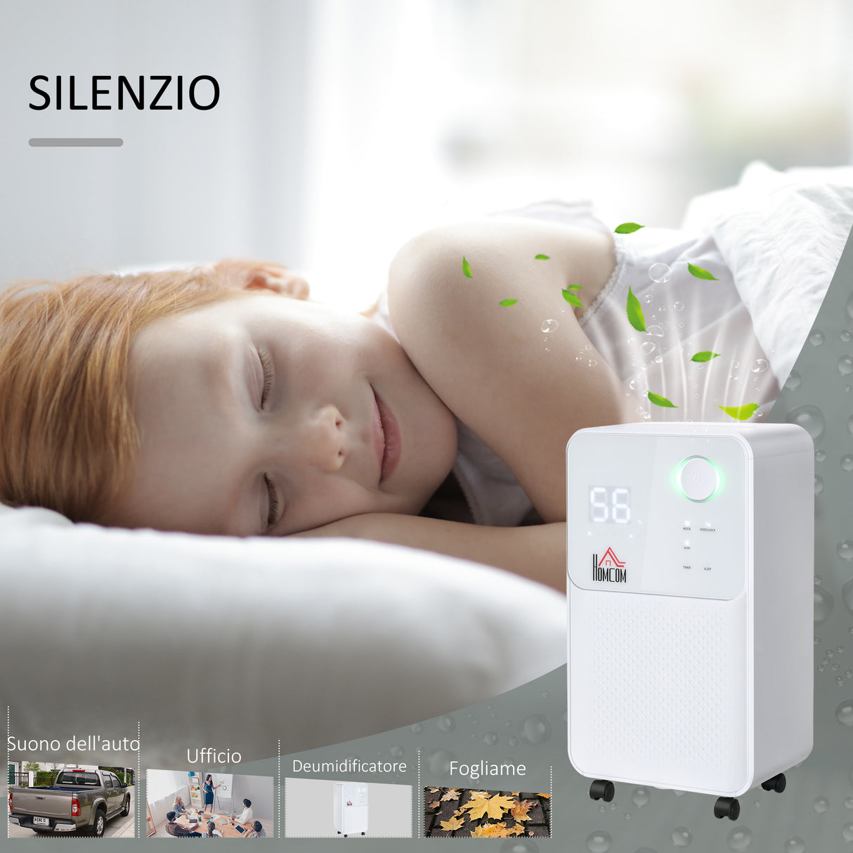 easycomfort easycomfort deumidificatore portatile da 16l 4 modalita e 2 velocita timer 24h 28x20x50.5cm bianco