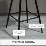 easycomfort easycomfort set 2 sgabelli da bar sedie imbottite stile nordico velluto grigio ean 8054144138626