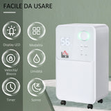 easycomfort easycomfort deumidificatore portatile da 16l 4 modalita e 2 velocita timer 24h 28x20x50.5cm bianco