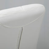 easycomfort easycomfort set 2 sgabelli da bar girevoli con altezza regolabile rivestimento similpelle e base rotonda bianco