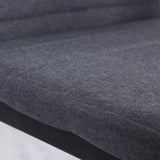 easycomfort easycomfort set 4 sedie imbottite in stile moderno in metallo e tessuto grigio