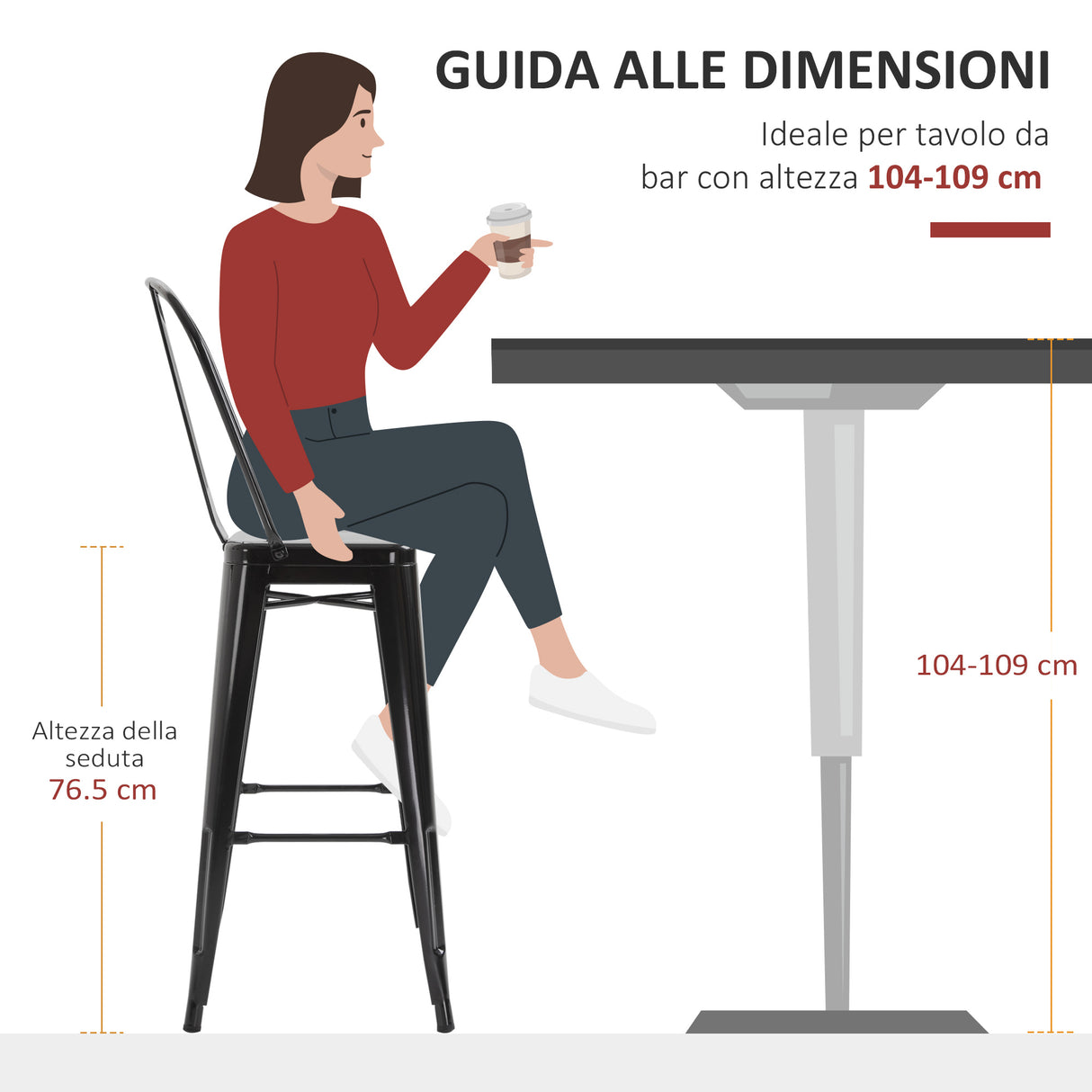 easycomfort easycomfort set 4 sgabelli in metallo design industrial nero con poggiapiedi impilabili 44 x 49 x 116 cm ean 8055776913988