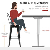 easycomfort easycomfort set 4 sgabelli in metallo design industrial nero con poggiapiedi impilabili 44 x 49 x 116 cm ean 8055776913988