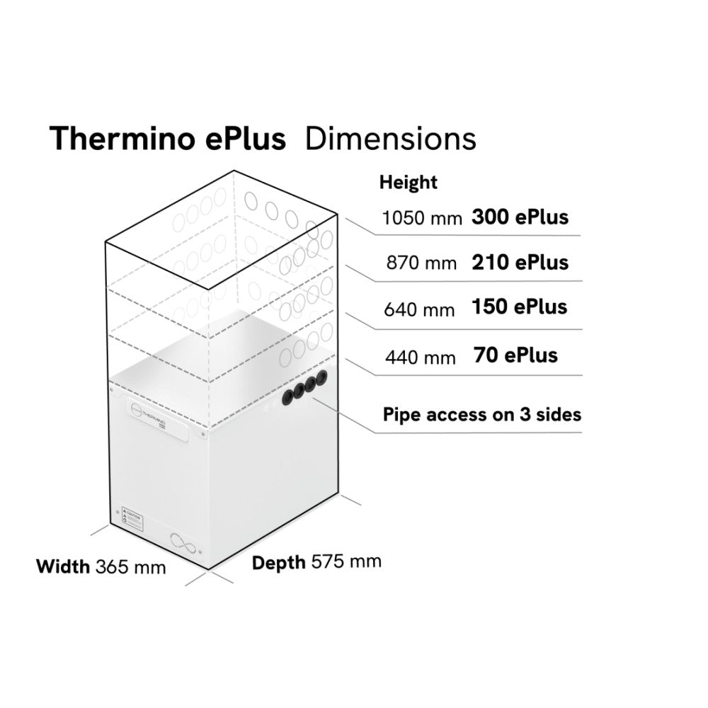 thermino scaldabagno full electric thermino xplus 210 con resistenza da 28 kw