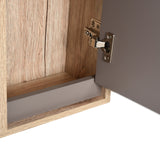 easycomfort easycomfort armadietto pensile per bagno con anta a specchio grigio e rovere ean 8054111842907
