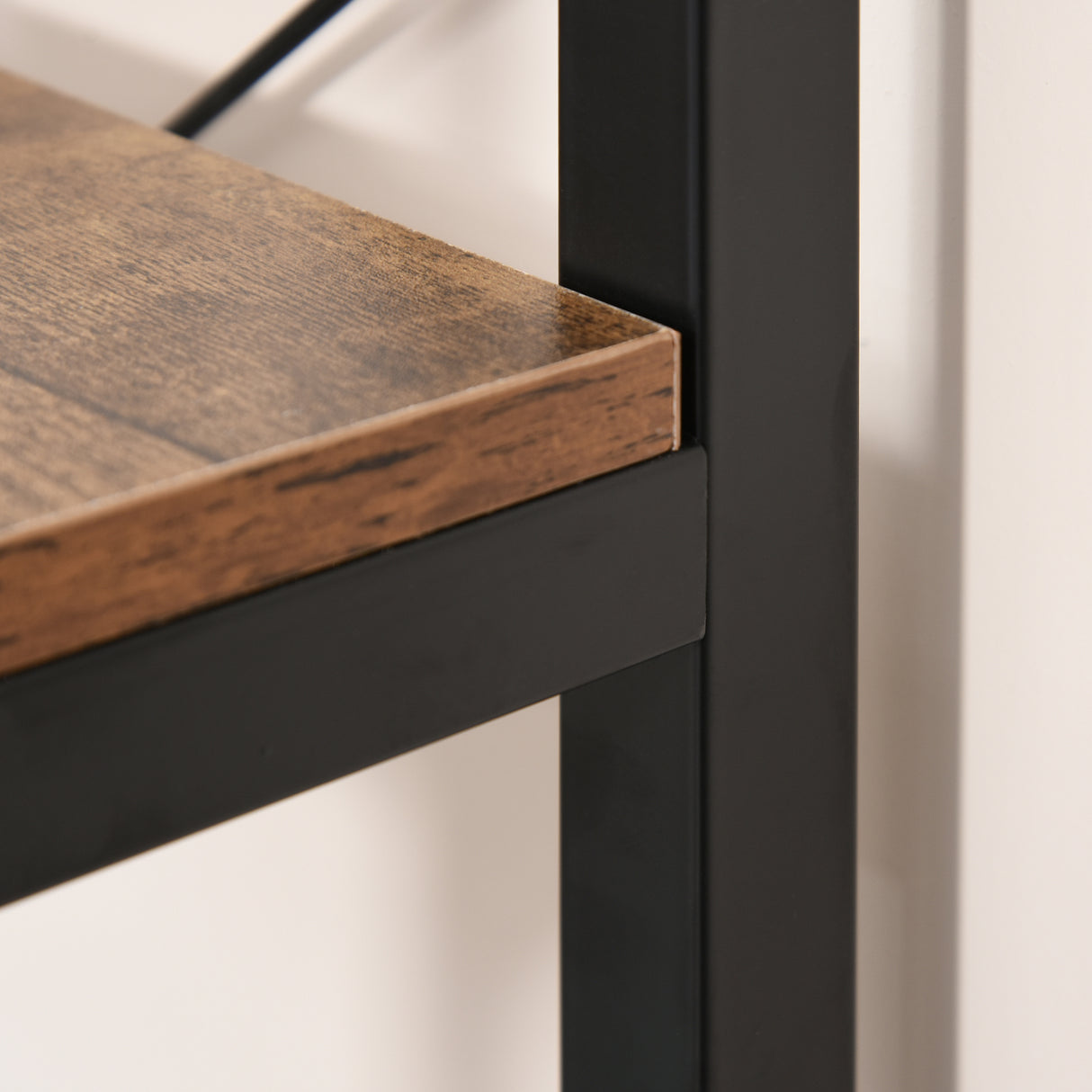 easycomfort easycomfort libreria in stile industriale vintage con 6 mensole in legno e metallo nero ean 8054144131009