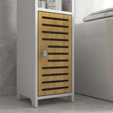 easycomfort easycomfort mobiletto bagno salvaspazio in truciolato con ripiani e armadietto inferiore 18x20x90 cm bianco