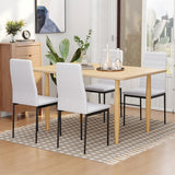 easycomfort easycomfort set 4 sedie imbottite stile moderno in metallo e tessuto bianco