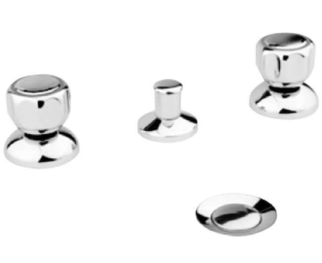 rubinetteria ata batteria per bidet ata italia serie patrizia a doppio comando con 3 fori con saltarello scarico 114 solo erogazione da ceramica ean 001003401009