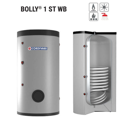 Bollitore Polywarm Cordivari Modello Bolly 1 St Wb 200 Per Produzione Di Acs Con 1 Scambiatore Fisso - CaldaieMurali