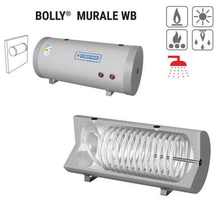 Bollitore Polywarm Cordivari Modello Bolly Murale Wb 200 Per Produzione Di A.C.S. Con 1 Scambiatore Fisso - CaldaieMurali