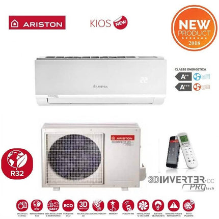 Climatizzatore Condizionatore Ariston Inverter Serie Kios 9000 Btu 25 Mud6 R-32 Wi-Fi Optional - CaldaieMurali