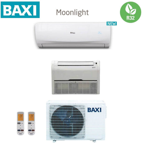 baxi climatizzatore condizionatore baxi dual split inverter serie luna clima moonlight a parete 12000 luna clima pavimentosoffitto 12000 con lsgt50 2m r 32 wi fi optional 1200012000 con telecomando di serie ean 8059657007131