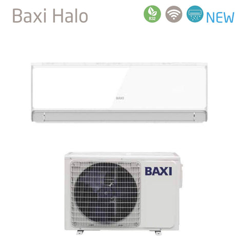 baxi climatizzatore condizionatore baxi inverter serie halo 18000 btu hsgnw50 r 32 wi fi integrato classe aa bianco