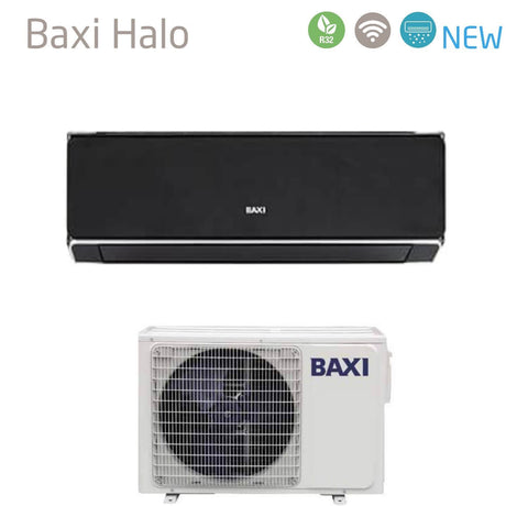 baxi climatizzatore condizionatore baxi inverter serie halo nero 12000 btu hsgnw35 r 32 wi fi integrato classe aa ean 8013557617951